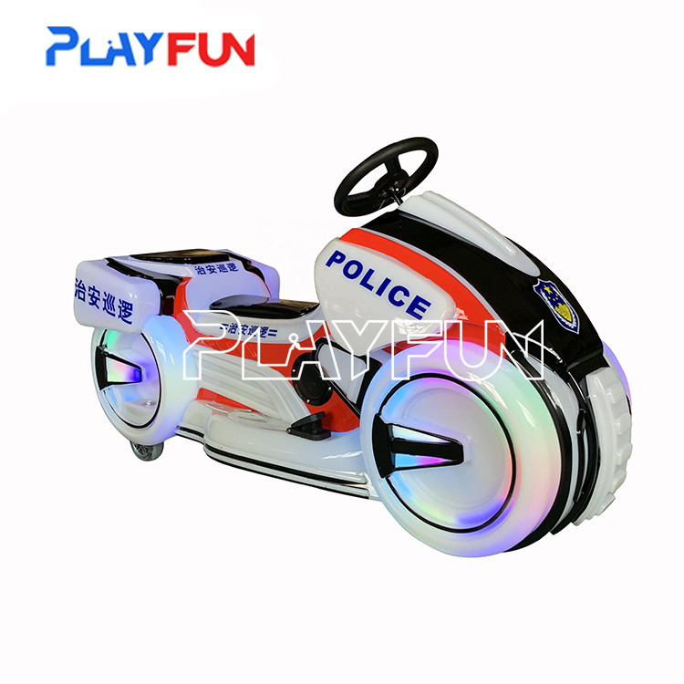Police motor ride coin operated kiddie rides on car battery game arcade machine
