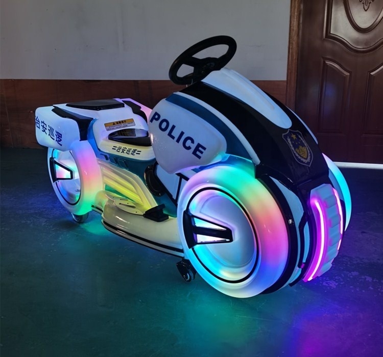 Police motor ride coin operated kiddie rides on car battery game arcade machine