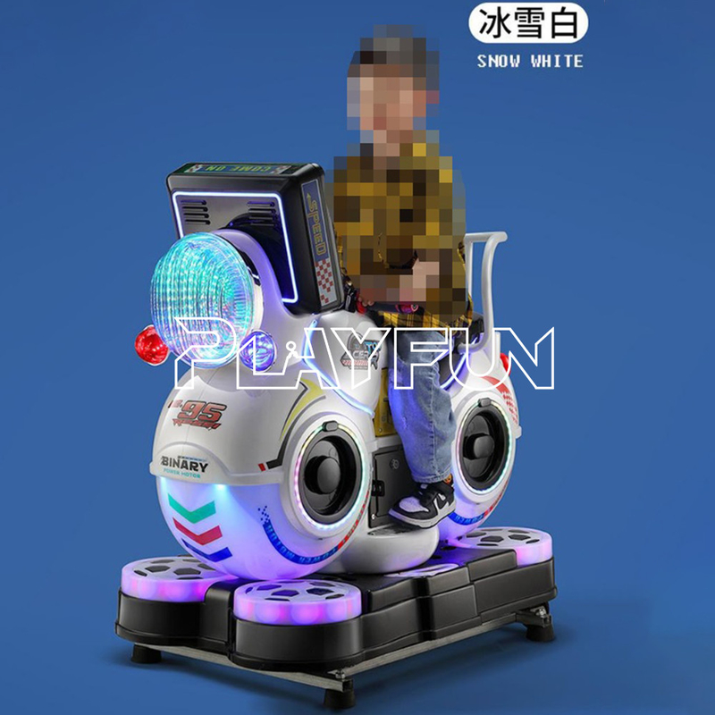 3D Kiddie Rides Kids Motor Racing Game Happy Little Motorcycle with MP5