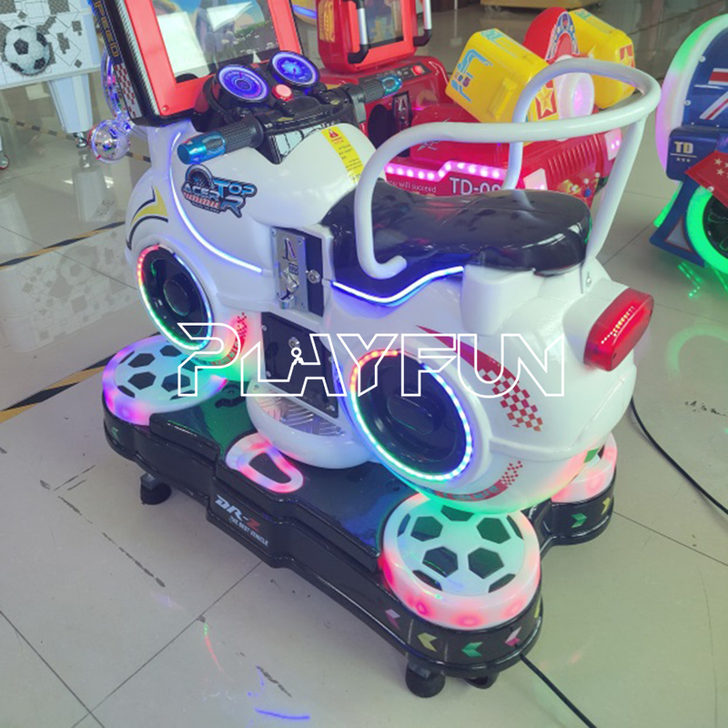 3D Kiddie Rides Kids Motor Racing Game Happy Little Motorcycle with MP5
