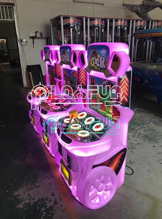 Spielen Sie Spaß in Innenräumen Arcade Spiele Whack-a-Mole Space Frog Park Sprung Hammer Schlagen Arcade-Maschine Kinder Spiel
