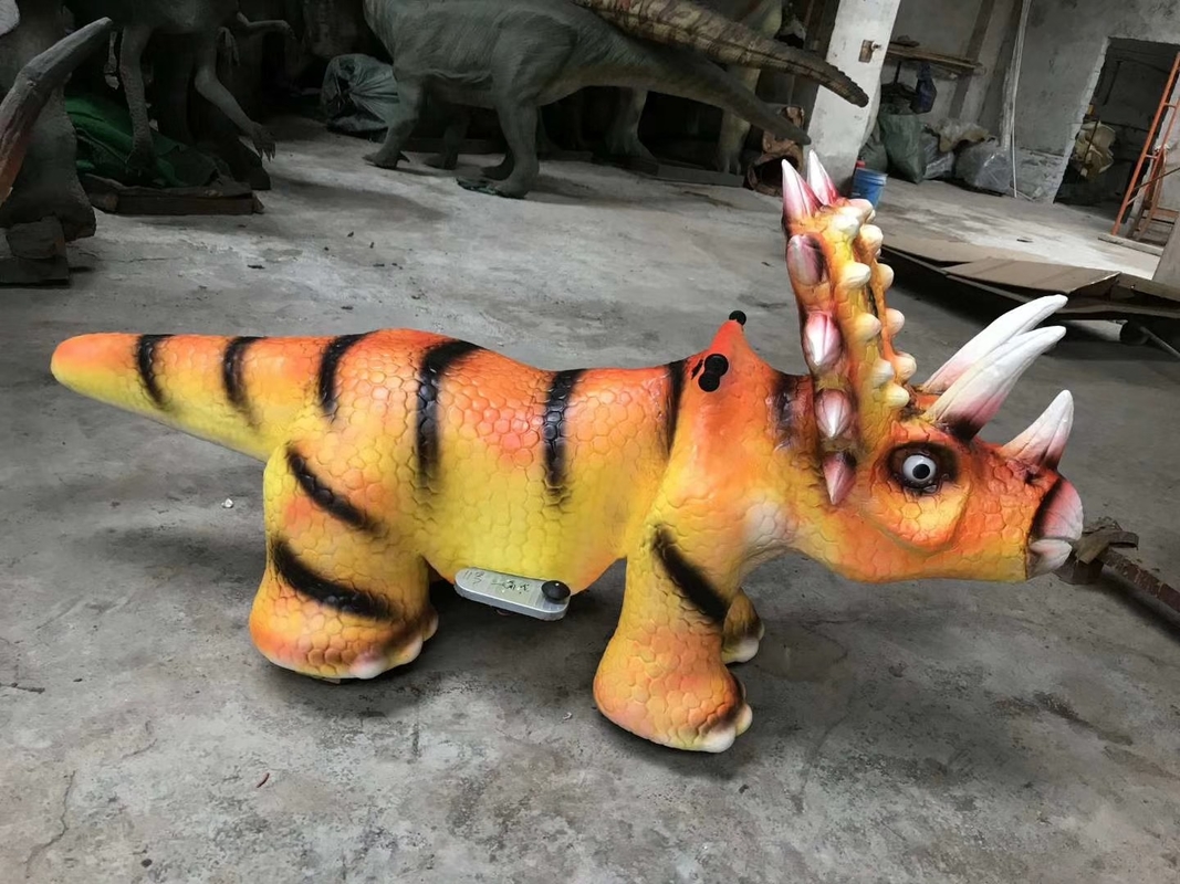 Coin Operated Triceratops Motorized Dinosaur Battery Walking Cars animal ride toy For Outside Supermarkets