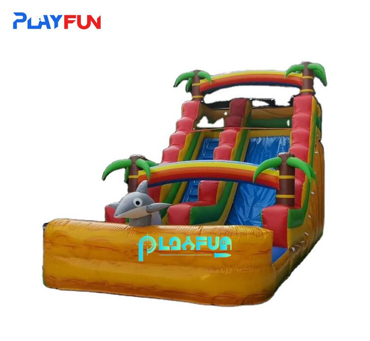 customized commercial kids bounce house parks backyard water slide adults pool inflatable water slide