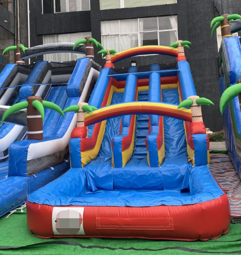 customized commercial kids bounce house parks backyard water slide adults pool inflatable water slide