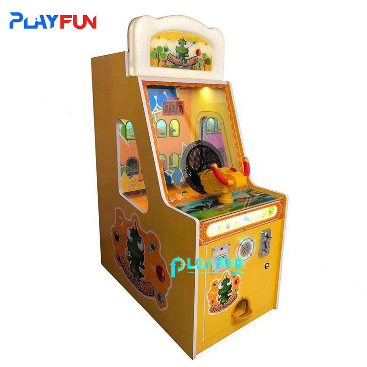 Playfun Arcade Zone Dino Land Small Space Mini Kiddie  Redemption Ball Shooting Game Machine