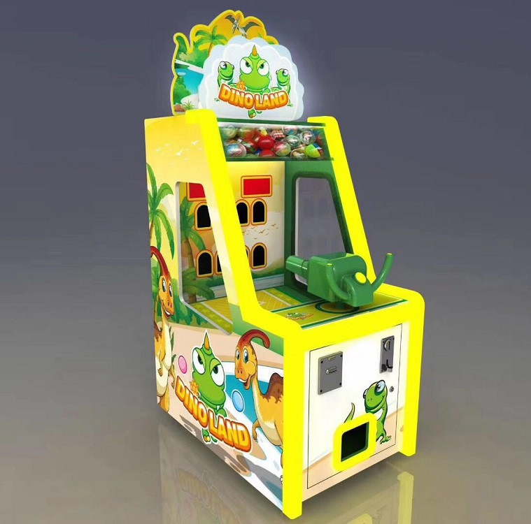 Playfun Arcade Zone Dino Land Small Space Mini Kiddie  Redemption Ball Shooting Game Machine