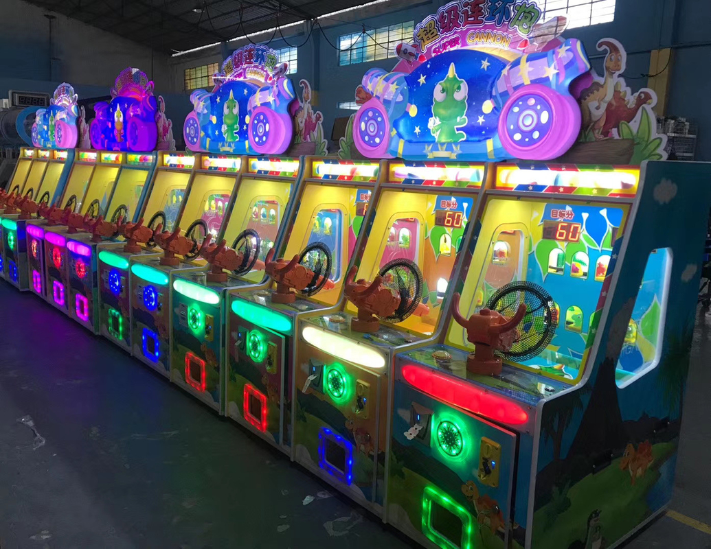 Playfun Arcade Zone Dino Land Small Space Mini Kiddie  Redemption Ball Shooting Game Machine
