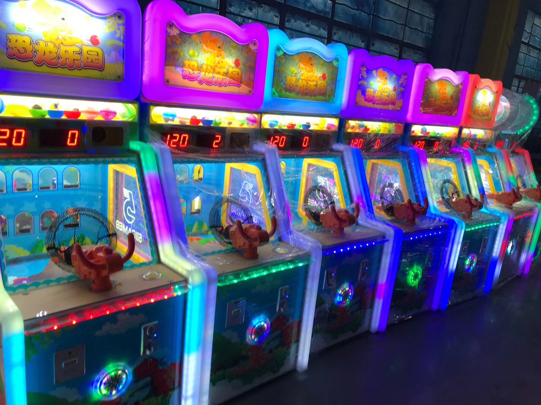 Playfun Arcade Zone Dino Land Small Space Mini Kiddie  Redemption Ball Shooting Game Machine