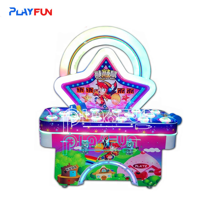 Coin operated  interactive redemption Rainbow hit mouse whack a mole arcade hammer game machine