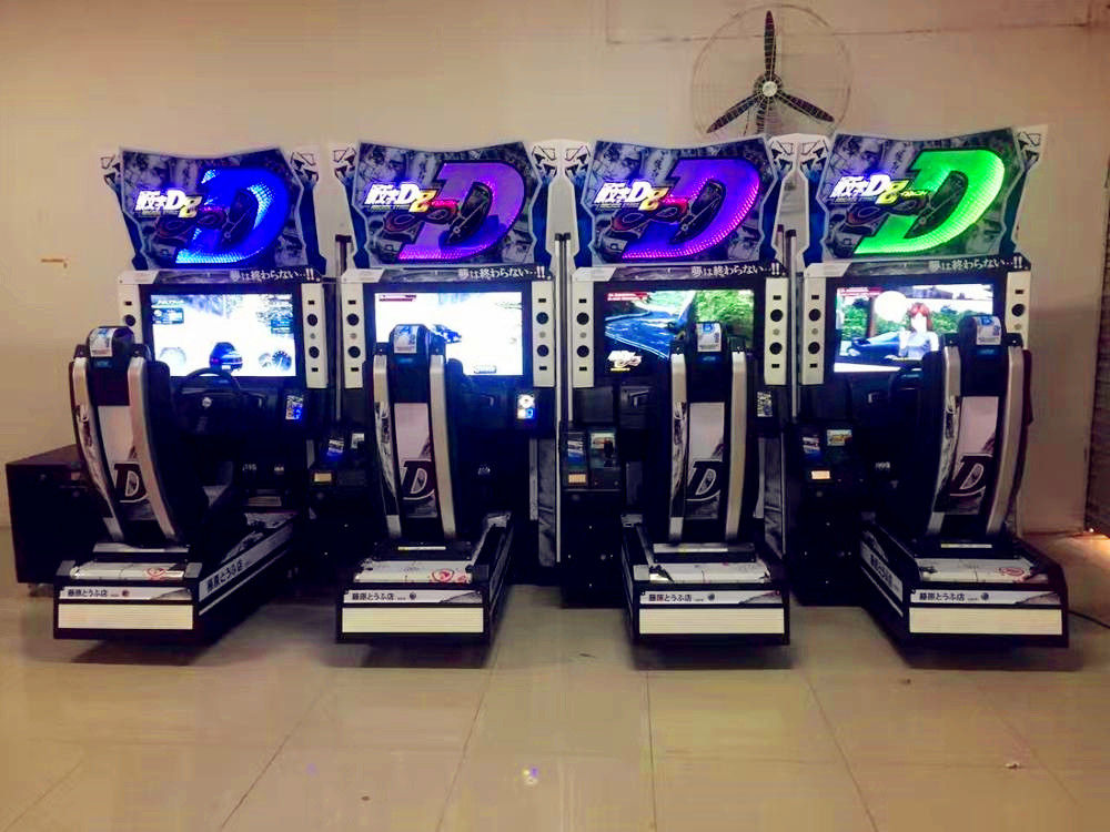 Coin operated Arcade simulator racing car game machine Initial game machine for sale
