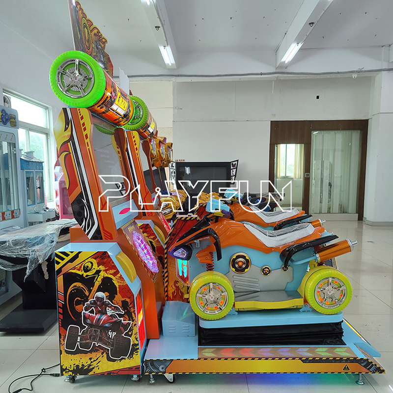 Hot Sale HD Indoor Sport Amusement Coin Operated Arcade Crazy Four Wheeler Car Moto Motorbike Simulator Racing Game Machine