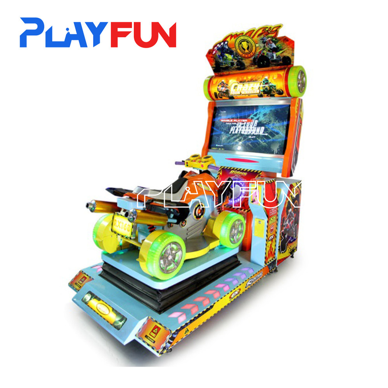 Hot Sale HD Indoor Sport Amusement Coin Operated Arcade Crazy Four Wheeler Car Moto Motorbike Simulator Racing Game Machine
