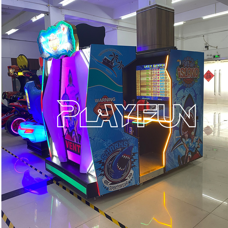 Indoor Playground 55 Inch Screen Coin Operated Let's Go Island Gun Shooting Gun Simulator Arcade Video Game Mac