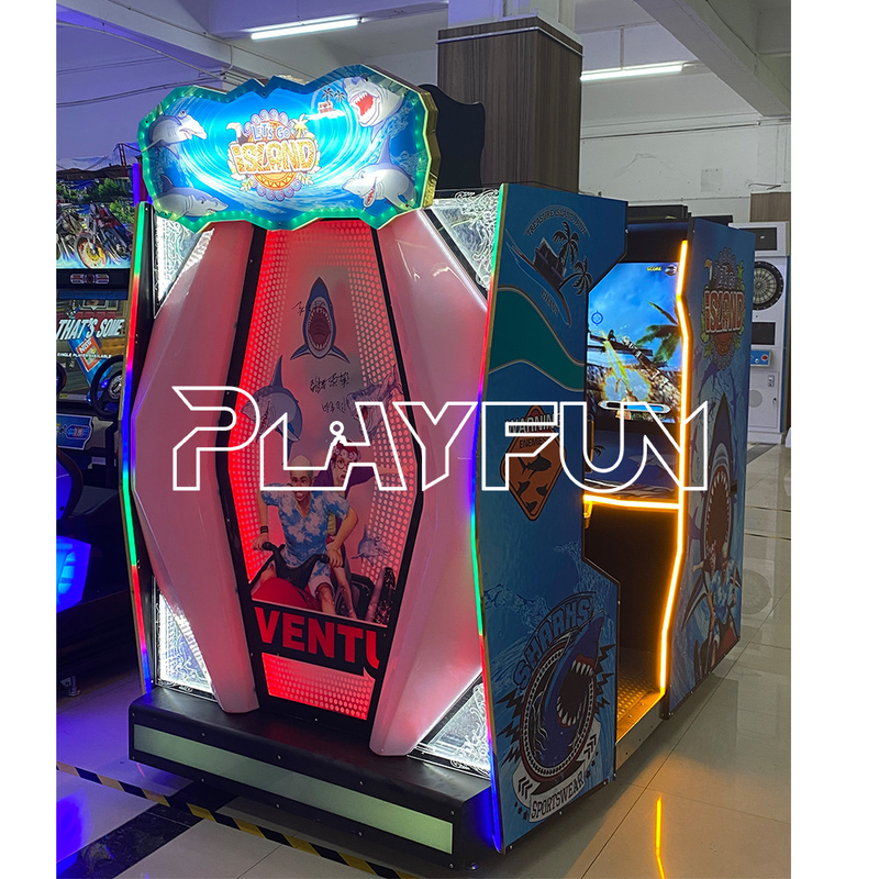 Indoor Playground 55 Inch Screen Coin Operated Let's Go Island Gun Shooting Gun Simulator Arcade Video Game Mac