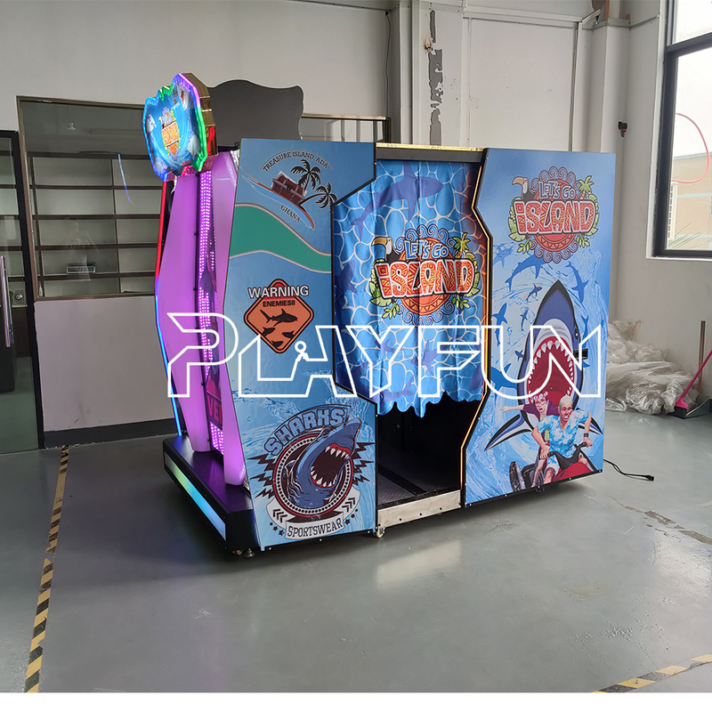 Indoor Playground 55 Inch Screen Coin Operated Let's Go Island Gun Shooting Gun Simulator Arcade Video Game Mac
