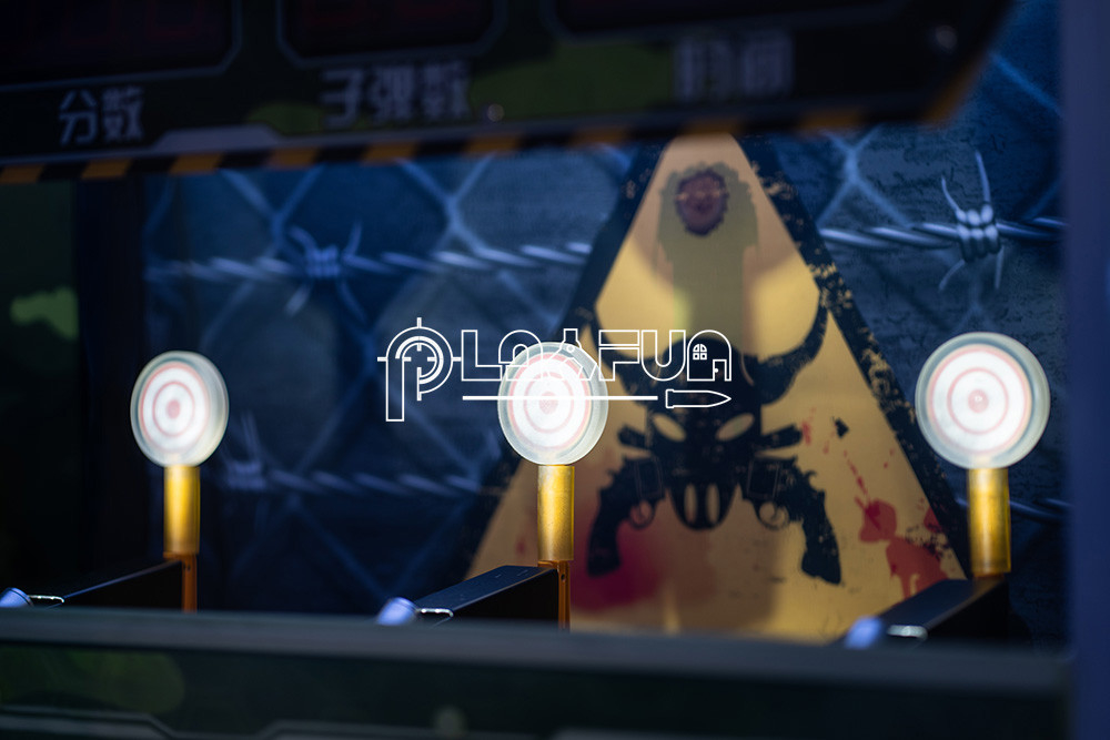 Heißes Spielzeug Münz betriebener Vergnügungspark Innenkinder Schießen Meister ein 2 Spieler Simulation Arcade Laser-Spiel