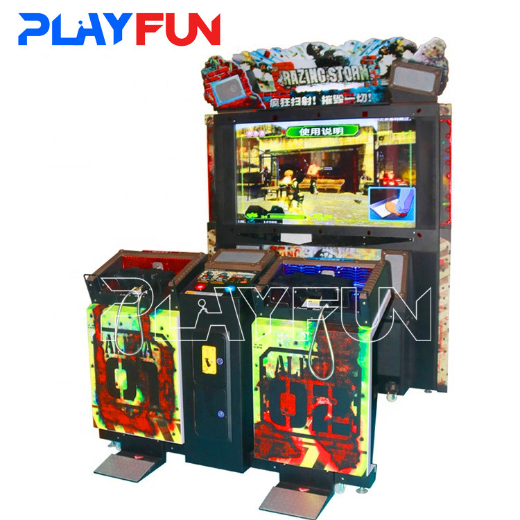 Coin operated 55 inch Razing Storm shooting simulator video arcade game machine