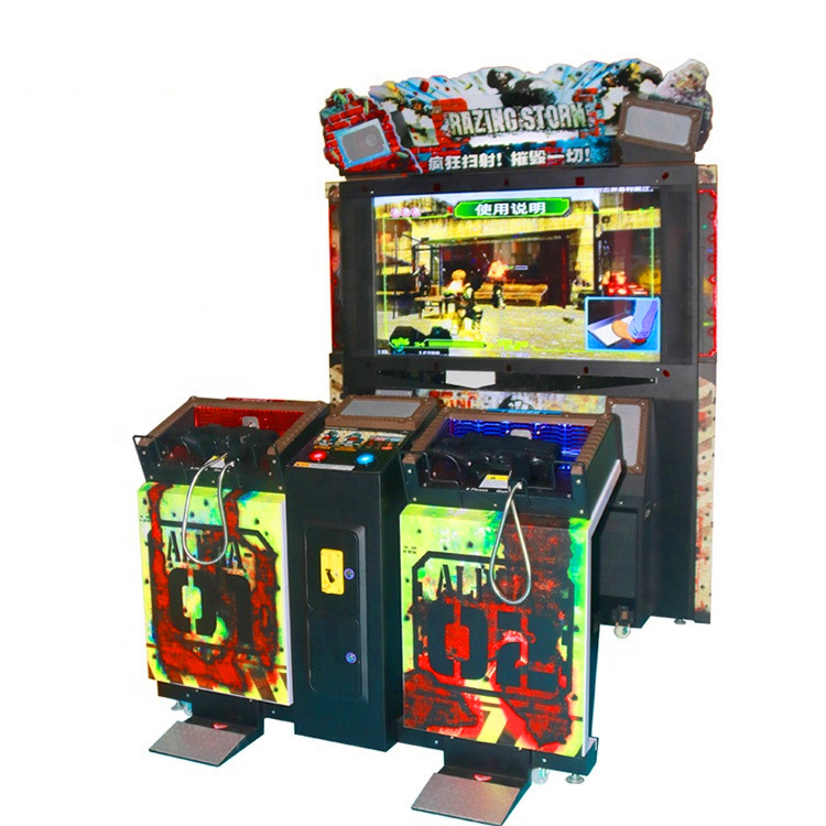 Coin operated 55 inch Razing Storm shooting simulator video arcade game machine