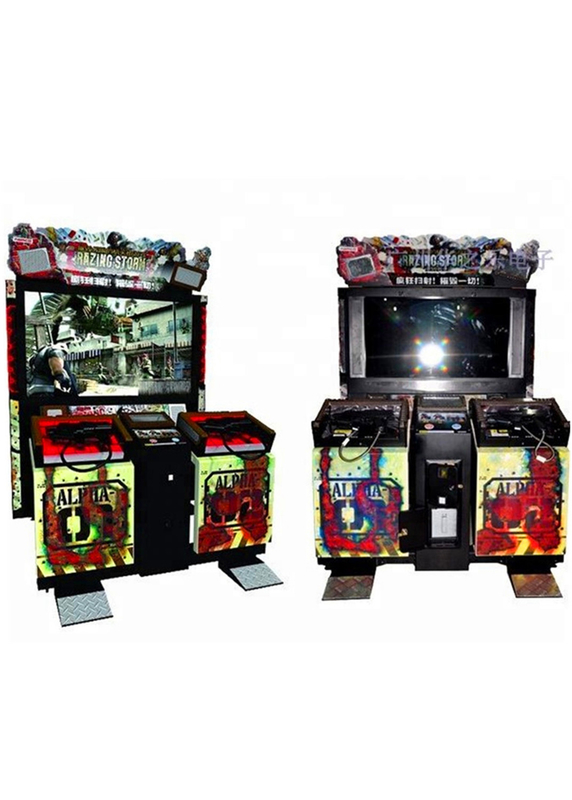 Coin operated 55 inch Razing Storm shooting simulator video arcade game machine