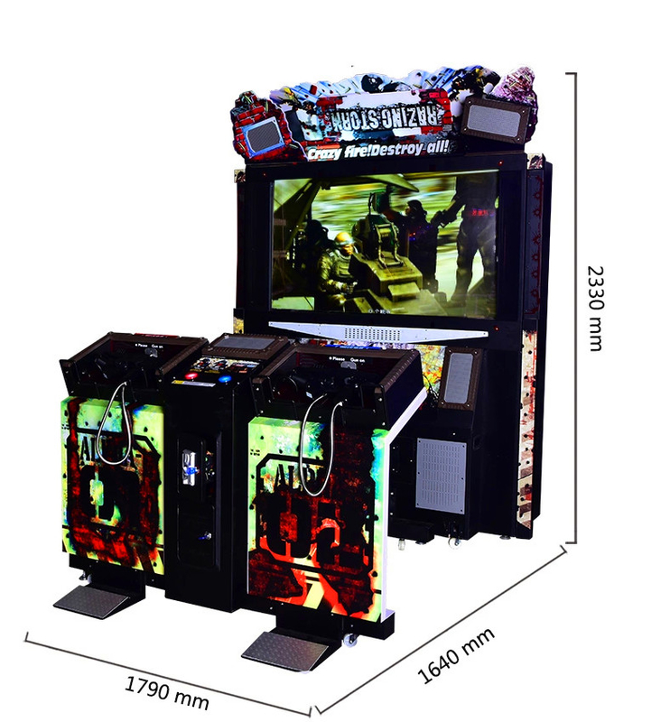 Coin operated 55 inch Razing Storm shooting simulator video arcade game machine