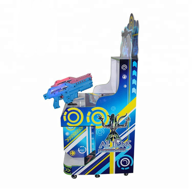 Playfun coin operated shooting game machine 22 inch LED Aliens gun shooting arcade game machine for kids