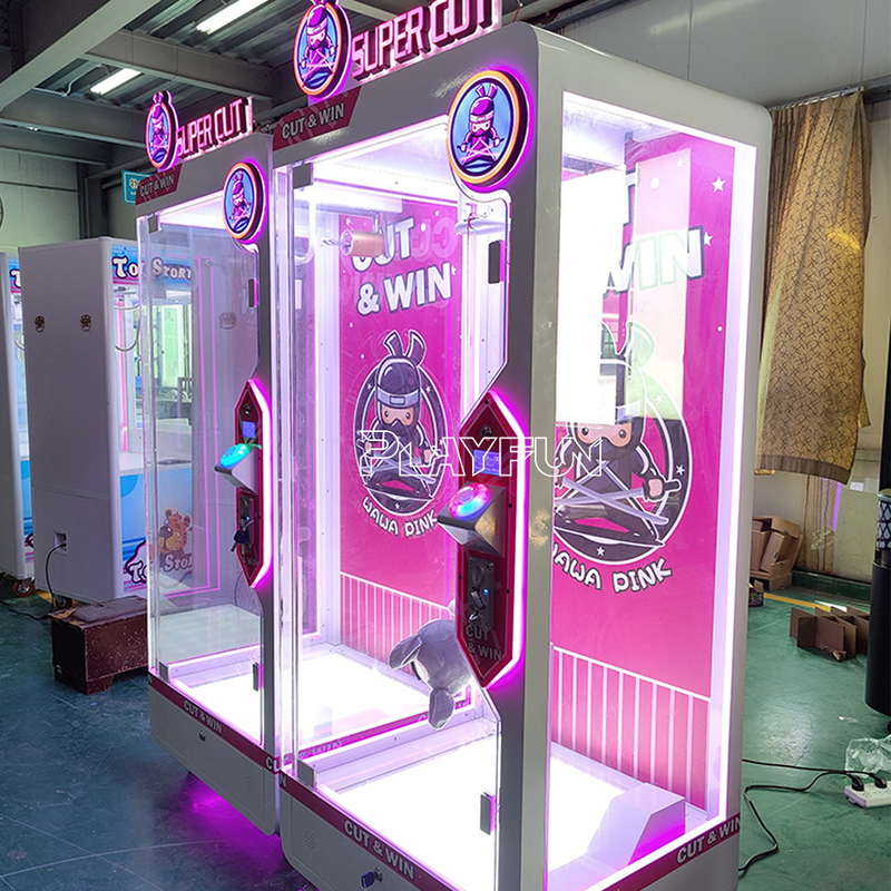 Playfun Ninja Cut prize arcade game machine Coin Operated Scissors Game Gift Machine
