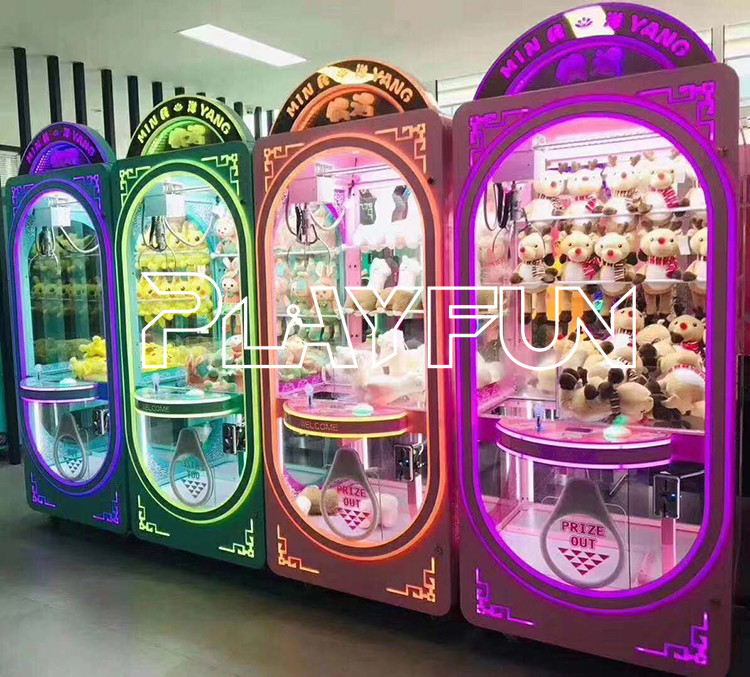 Playfun Black Metal Full Mounted or Unmounted Shopping Mall Cheap Arcade Prize Gift Game Crane Claw Machine