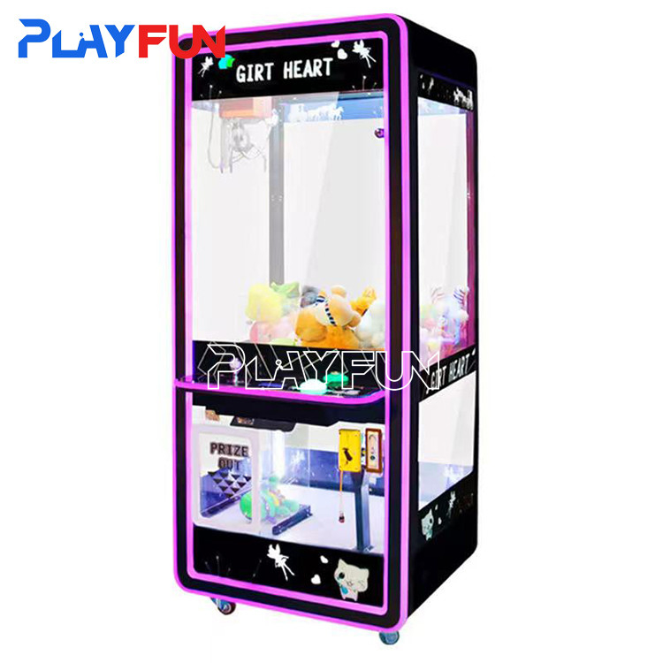 Mini big fun stuffed plush toys crane claw machine arcade indoor games coin operated gift prize vending catch toy machin