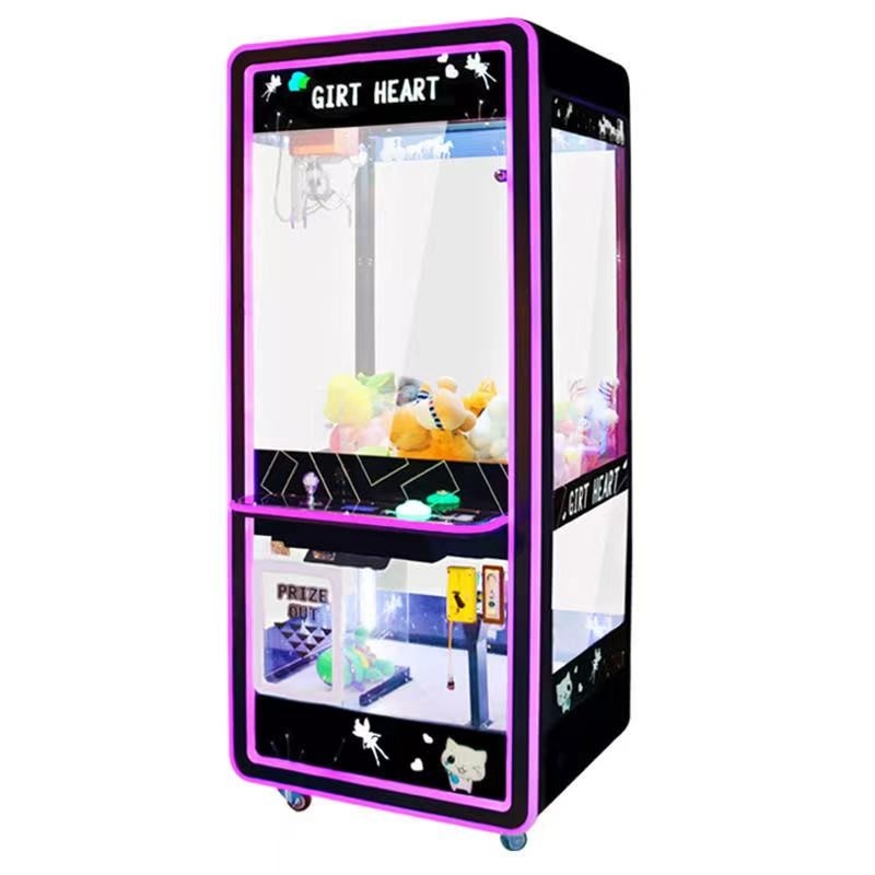 Mini big fun stuffed plush toys crane claw machine arcade indoor games coin operated gift prize vending catch toy machin