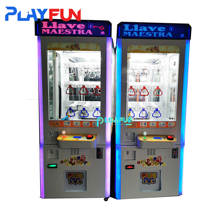 Flexible customize 15 boxes 9 boxes led light maquina de juego mini gold key master big expensive prize vending gaming