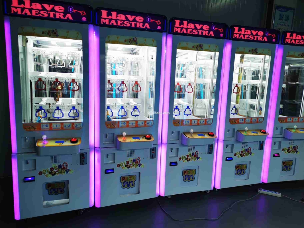 Flexible customize 15 boxes 9 boxes led light maquina de juego mini gold key master big expensive prize vending gaming