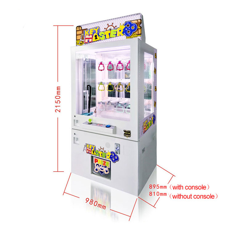Key Master game machine with bill banknote and coin acceptor shoe phone gift out prize present vending machine