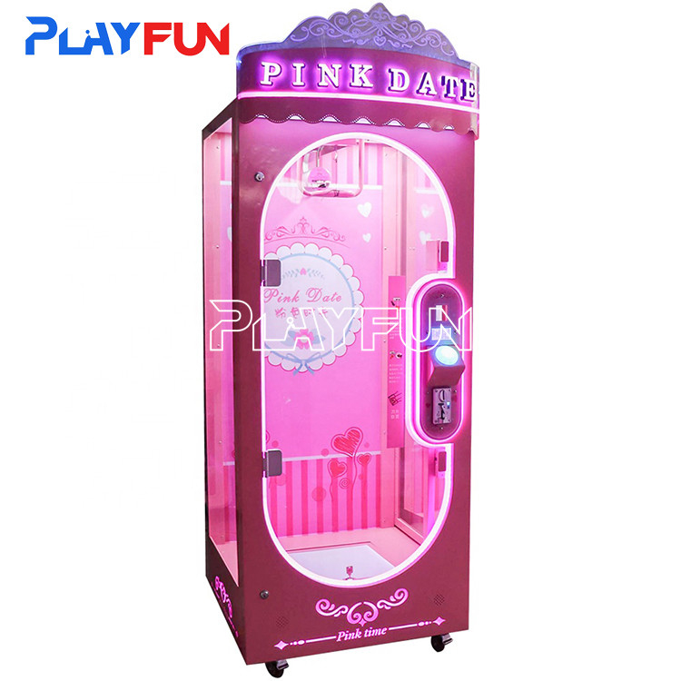 Indoor Pink Date doll Aluminum Rail Crane Claw Scissors Vending coin operated skill  Arcade game  Machines cut  prize  m