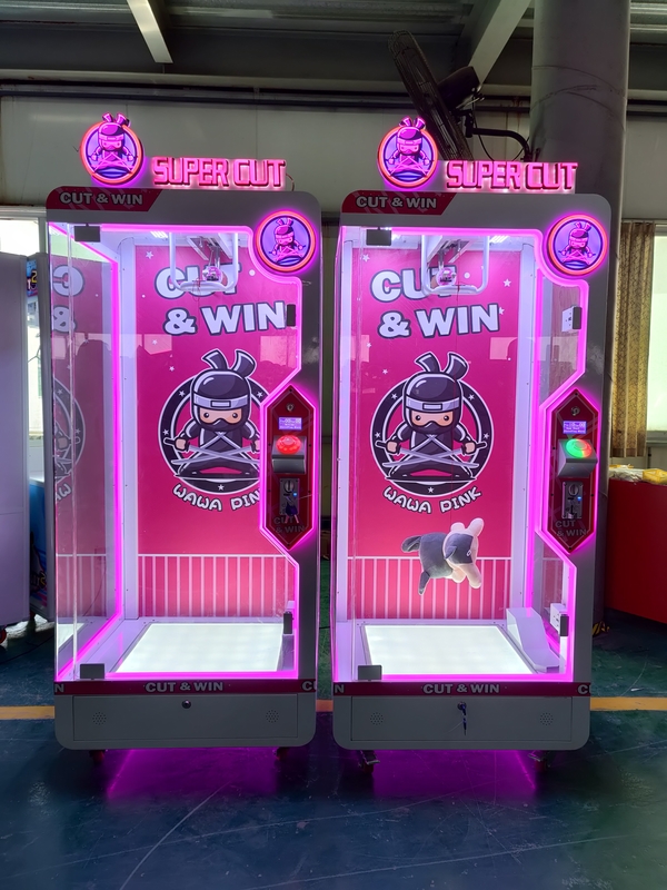 Indoor Pink Date doll Aluminum Rail Crane Claw Scissors Vending coin operated skill  Arcade game  Machines cut  prize  m
