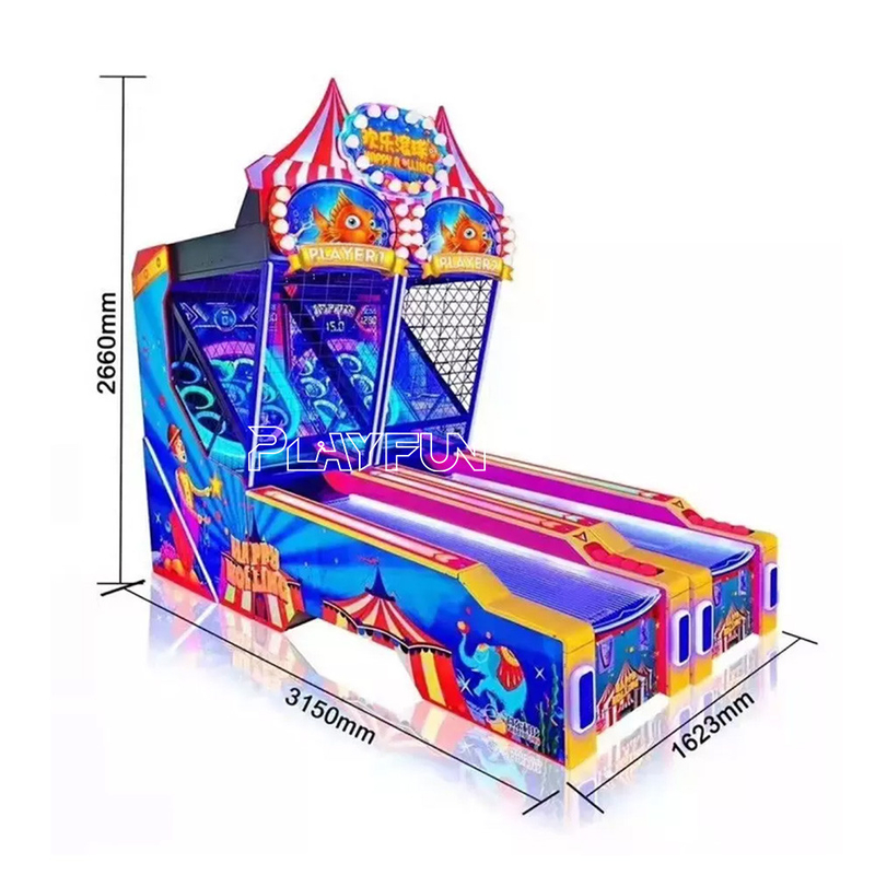 Indoor Entertainment Happy Sport Bowling 2 Players Arcade Video Happy Rolling Tickets Redemption Game Machine