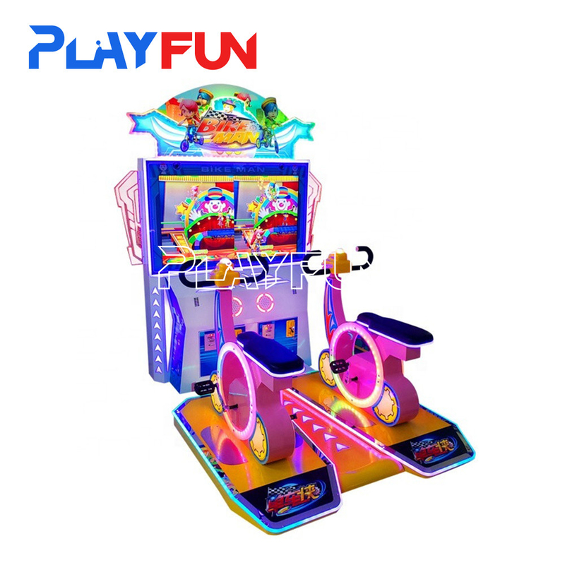 Innen-Münzen-Betriebenes Spiel 47 Zoll Super 2 Spieler Link Roller Bike Ticket-Auflösung Spiel Arcade Rennmaschine für Kind