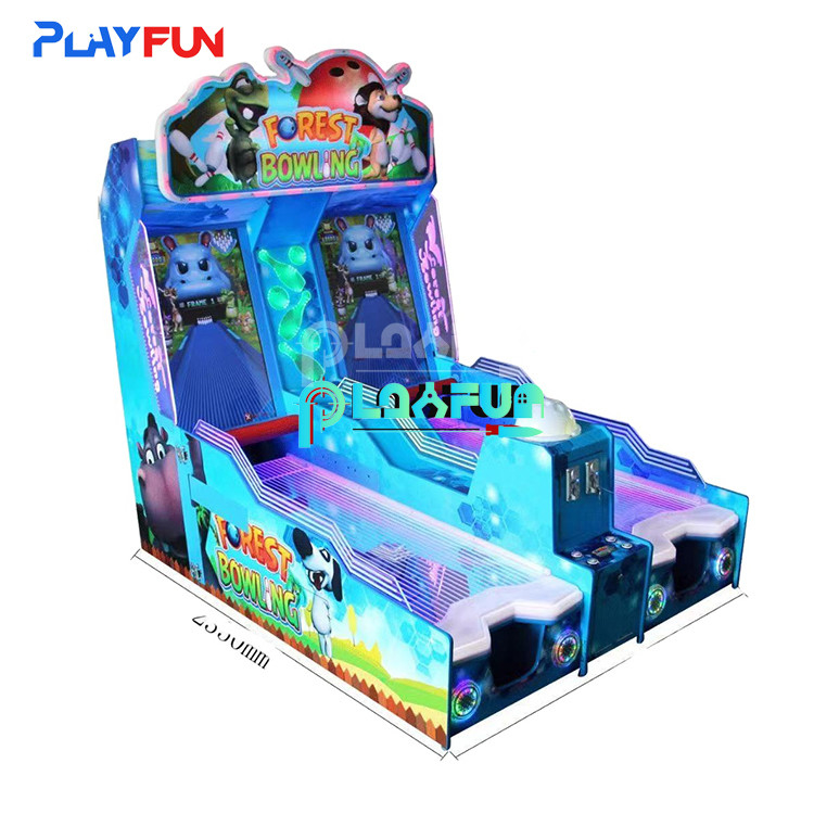 1 or 2 players Forest jungle kiddie  bowling machine ticket parent-kids arcade game redemption room area family fun cen