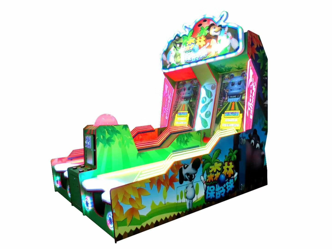 1 or 2 players Forest jungle kiddie  bowling machine ticket parent-kids arcade game redemption room area family fun cen