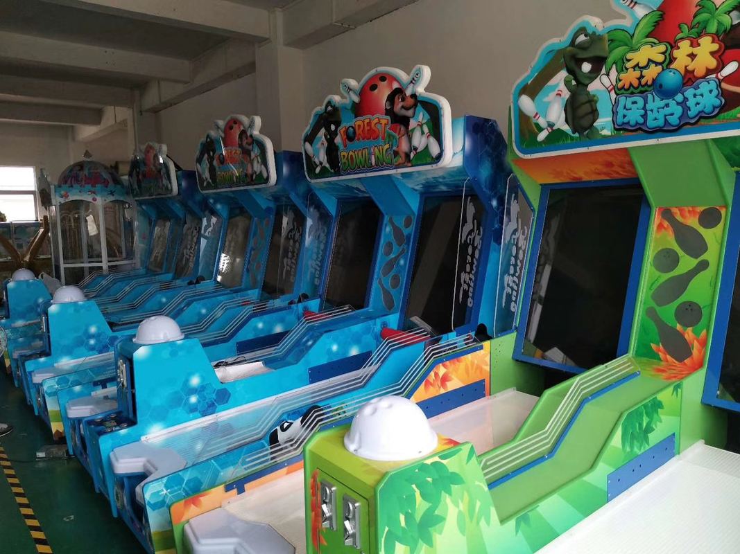 1 or 2 players Forest jungle kiddie  bowling machine ticket parent-kids arcade game redemption room area family fun cen