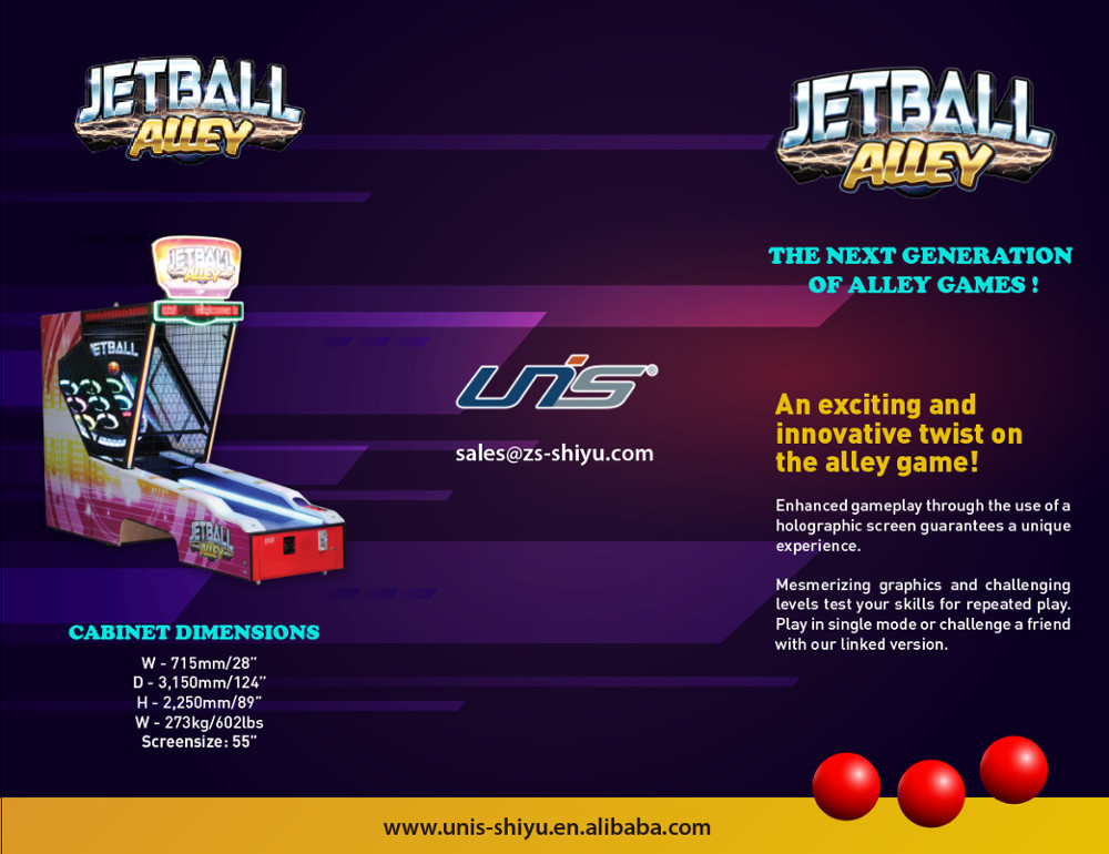 Jetball alley ticket redemption kit lottery amusement  video arcade  FEC game room indoor  skill Ske ball  bowling game
