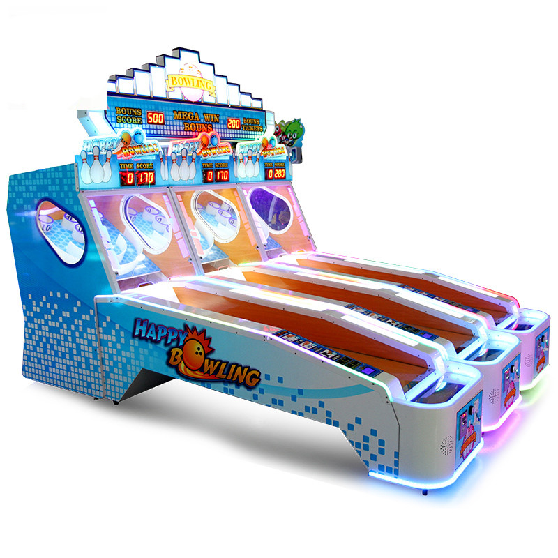 Indoor Sports amusement park kids Bowling ball Arcade Redemption machines Ticket lottery game for 3 players