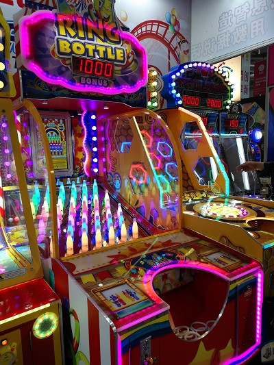 Hot sale china manufacturer Light-up Ring  Toss  bottle coin-op  arcade tickets redemption lottery carnival game