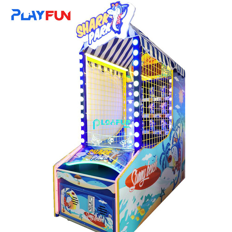 Coin Token best profitable betriebene Erlösung Ballwurf Arcade-Spielmaschine Shark Park Erlösung Ticket Lotterie Spiel ma