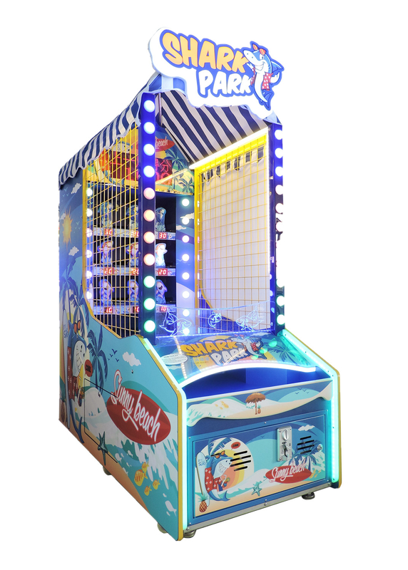 Coin Token best profitable betriebene Erlösung Ballwurf Arcade-Spielmaschine Shark Park Erlösung Ticket Lotterie Spiel ma