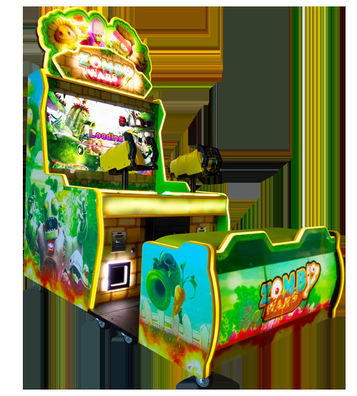 Zombie war shooting games 2 players gun machine coin operated game arcade location redemption tickets out