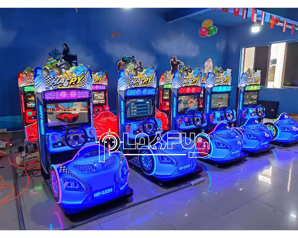 FEC Indoor Vergnügungspark Simulator Kinder Mini Happy Racing Arcade Video-Autospiel Maschine Rennwagen Spiele
