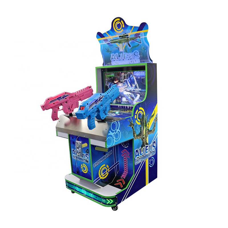 Playfun coin operated shooting game machine 22 inch LED Aliens gun shooting arcade game machine for kids