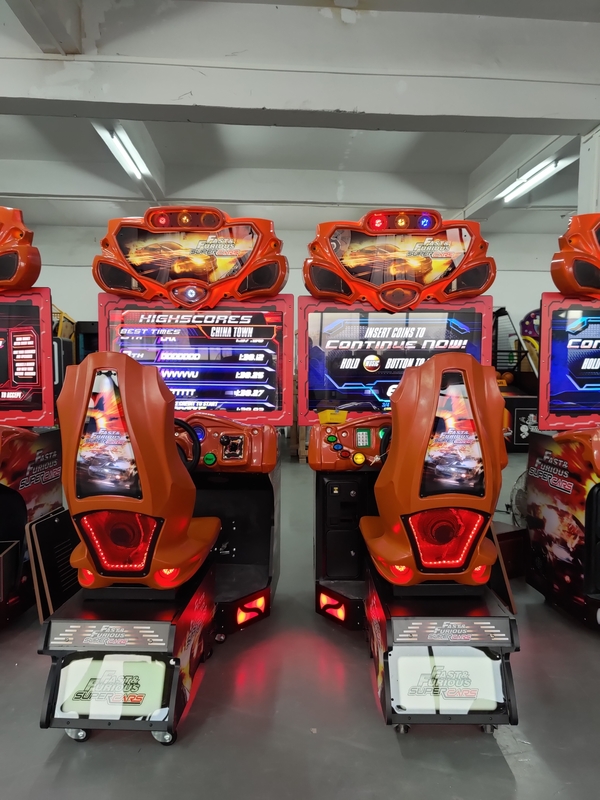 PlayFun Arcade Fast Furious Rennwagen Münze Betriebenes Spielgerät Fahrsimulator Maschine