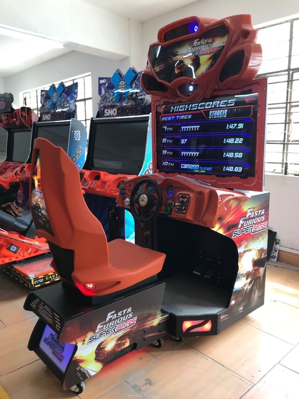 PlayFun Arcade Fast Furious Rennwagen Münze Betriebenes Spielgerät Fahrsimulator Maschine