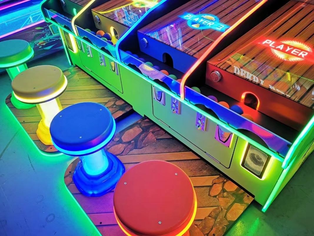 Playfun-Münze Betrieben Derby-Tag Pferderennen Karneval Spiel 4 Spieler Pinball Schießen Arcade Spiel